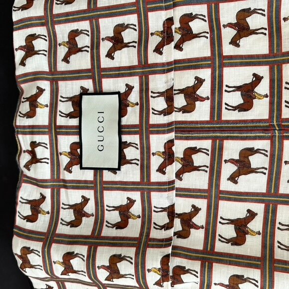 Gucci Equestrian Print Canvas Garment Weekend Travel Bag - Picture 8 of 14